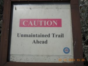 UNMAINTAINED TRAIL